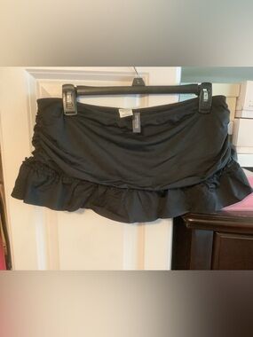Kenneth Cole Reaction Black Ruffle Swim bottoms